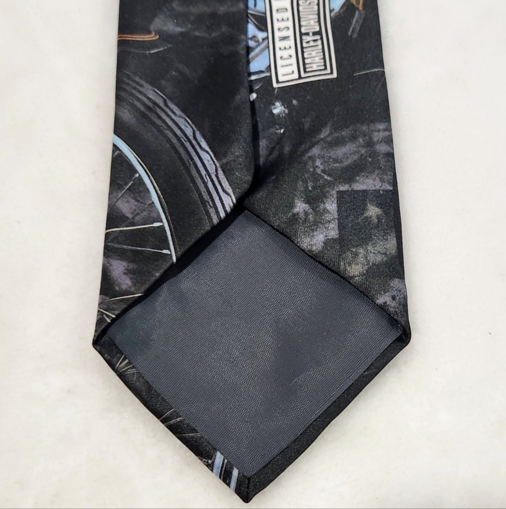 Ralph Marlin Vintage VTG 1994 The Leading Edge Harley Davidson HD Necktie Tie - Picture 6 of 10